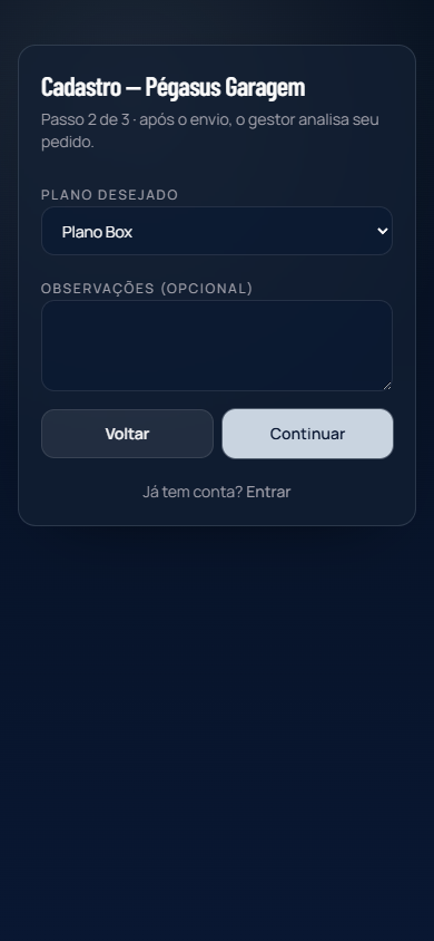 Passo 2: escolher o plano desejado
