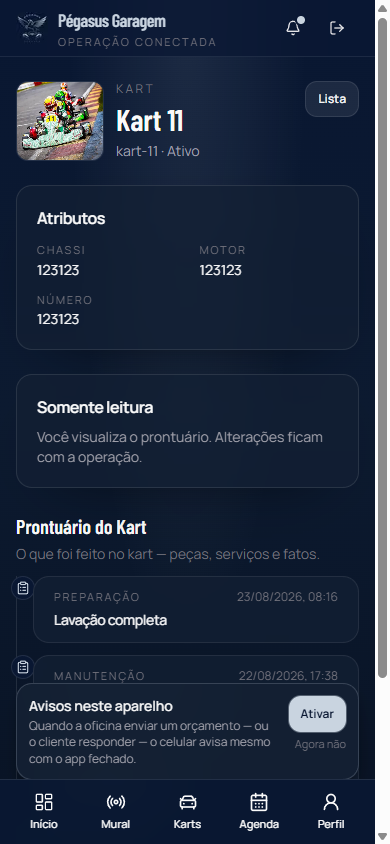 Histórico do kart