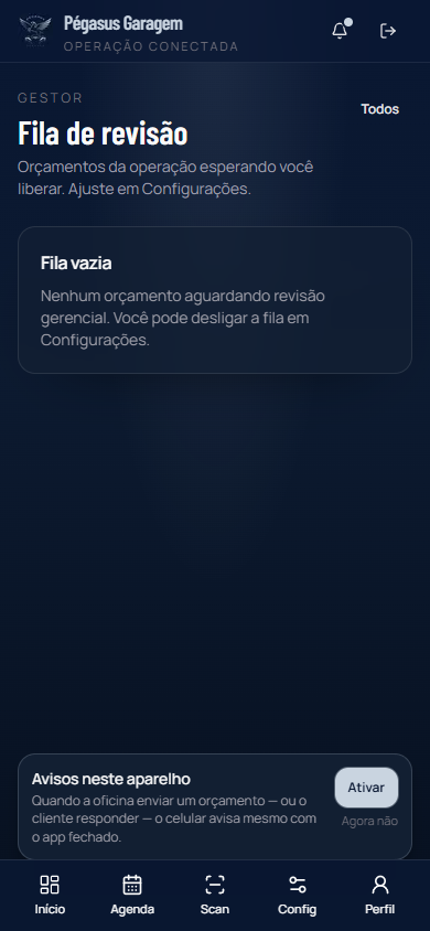 Fila de revisão