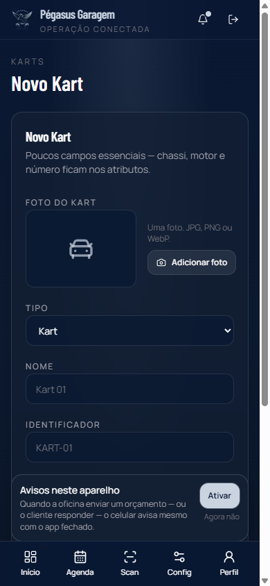 Ficha do kart