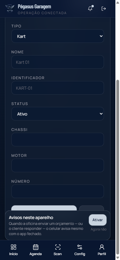 Vínculos de pessoas no kart