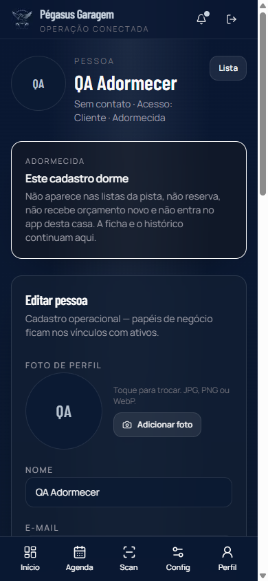 Ficha da pessoa adormecida