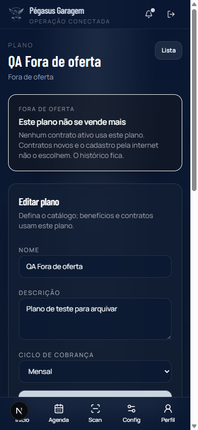 Ficha do plano fora de oferta