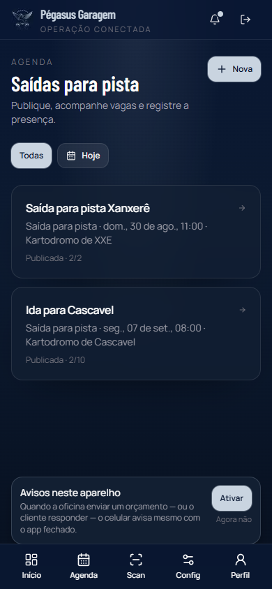 Agenda da operação