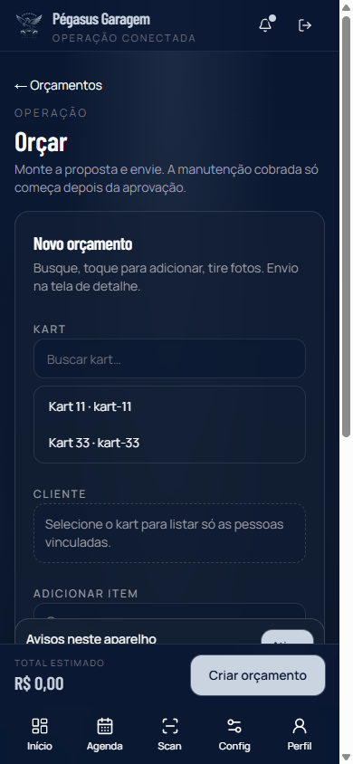 Novo orçamento