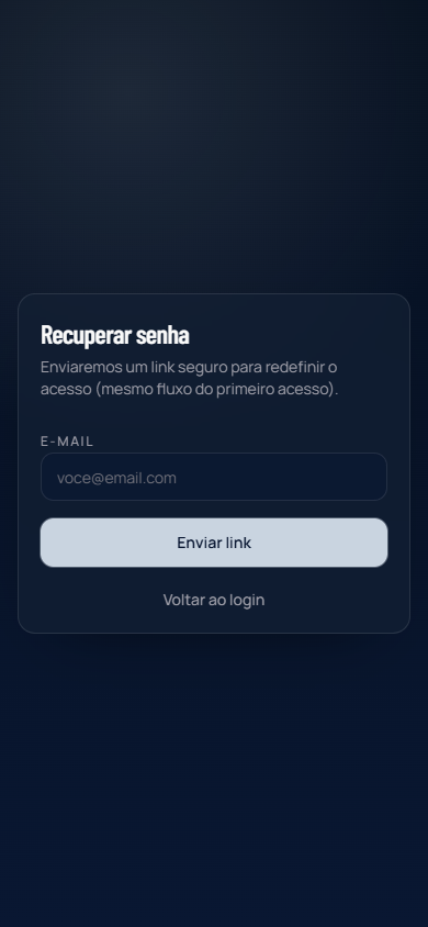 Tela Recuperar senha